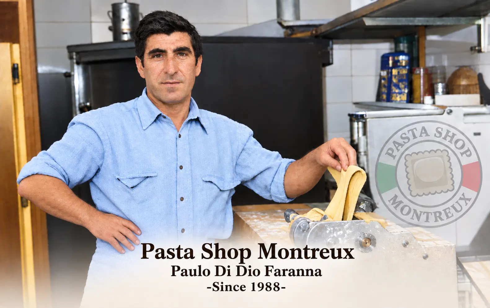 Chef Cuisinier Paulo Di Dio Faranna prépare des pâtes fraîches depuis 1988